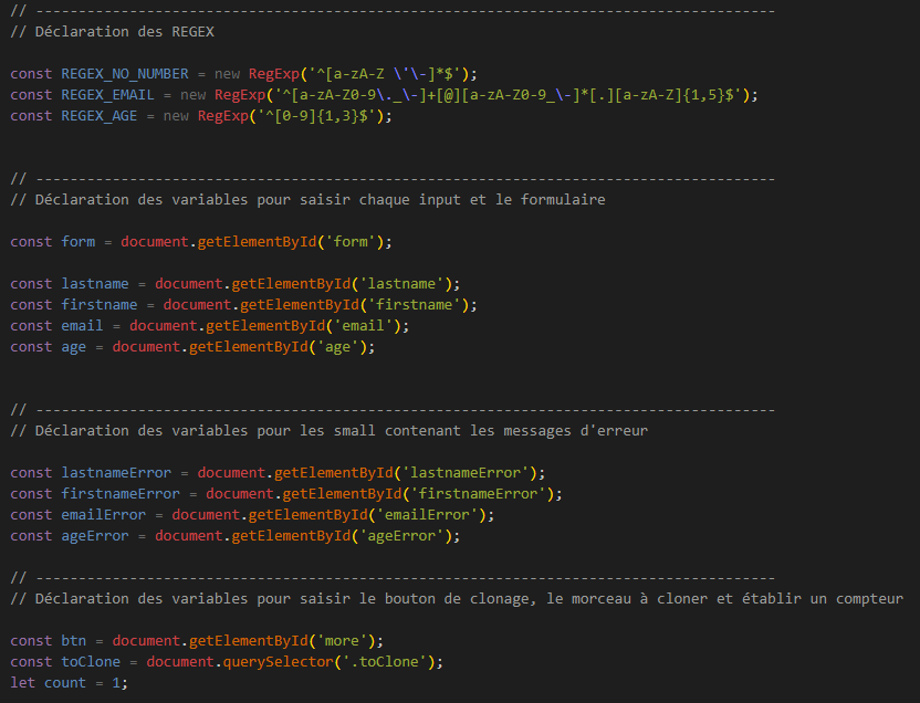 Code de l'exercice 3