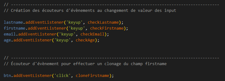 Code de l'exercice 3