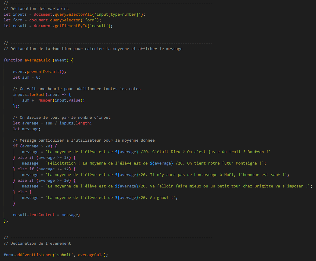 Code de l'exercice 4