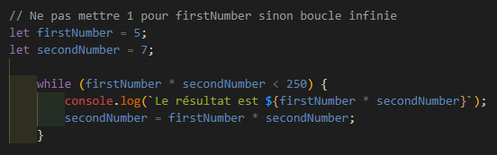 Code de l'exercice 6