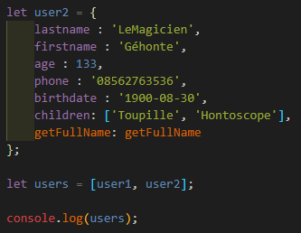 Code de l'exercice 7