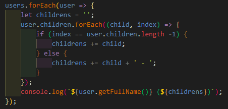 Code de l'exercice 8